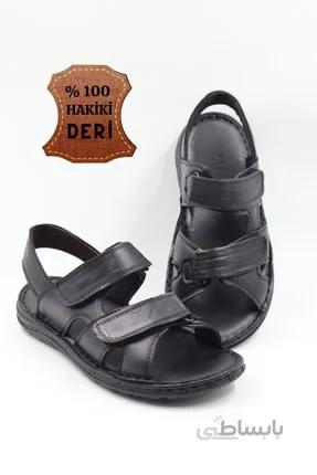 مدل کفش صندل مردانه چرم طبیعی برند nazenintasarımlar رنگ مشکی کد ty111215856