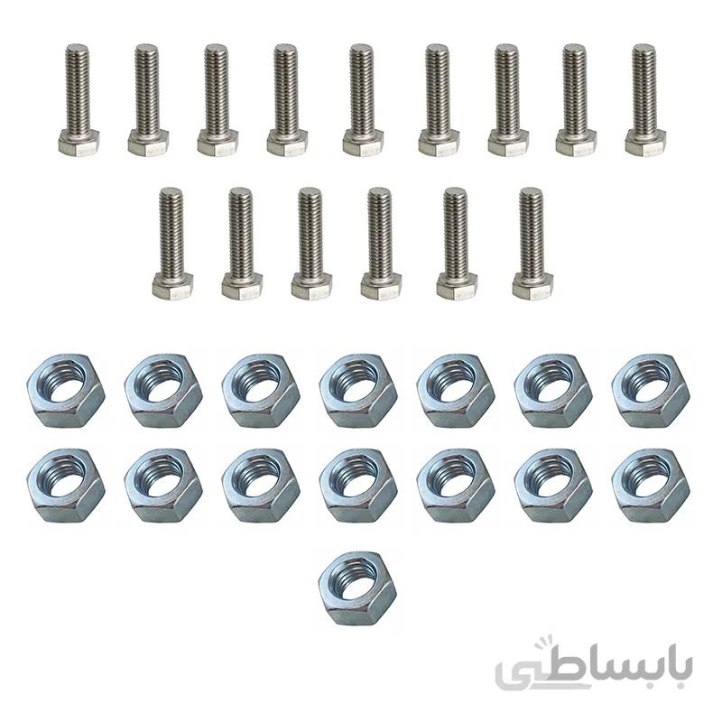 پیچ و مهره آهنی مدل 40-8 مجموعه 30 عددی