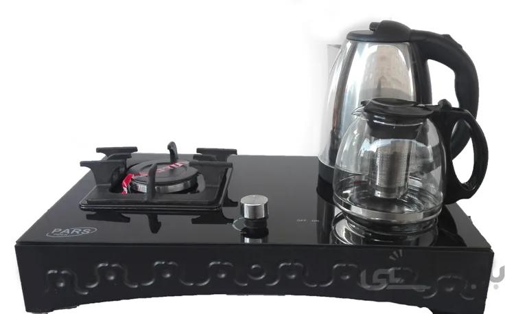 چای ساز پارس پیدن مدل ترکیبی (برقی/گازسوز) صفحه شیشه سکوریت نشکن ا Parspiden Tea maker