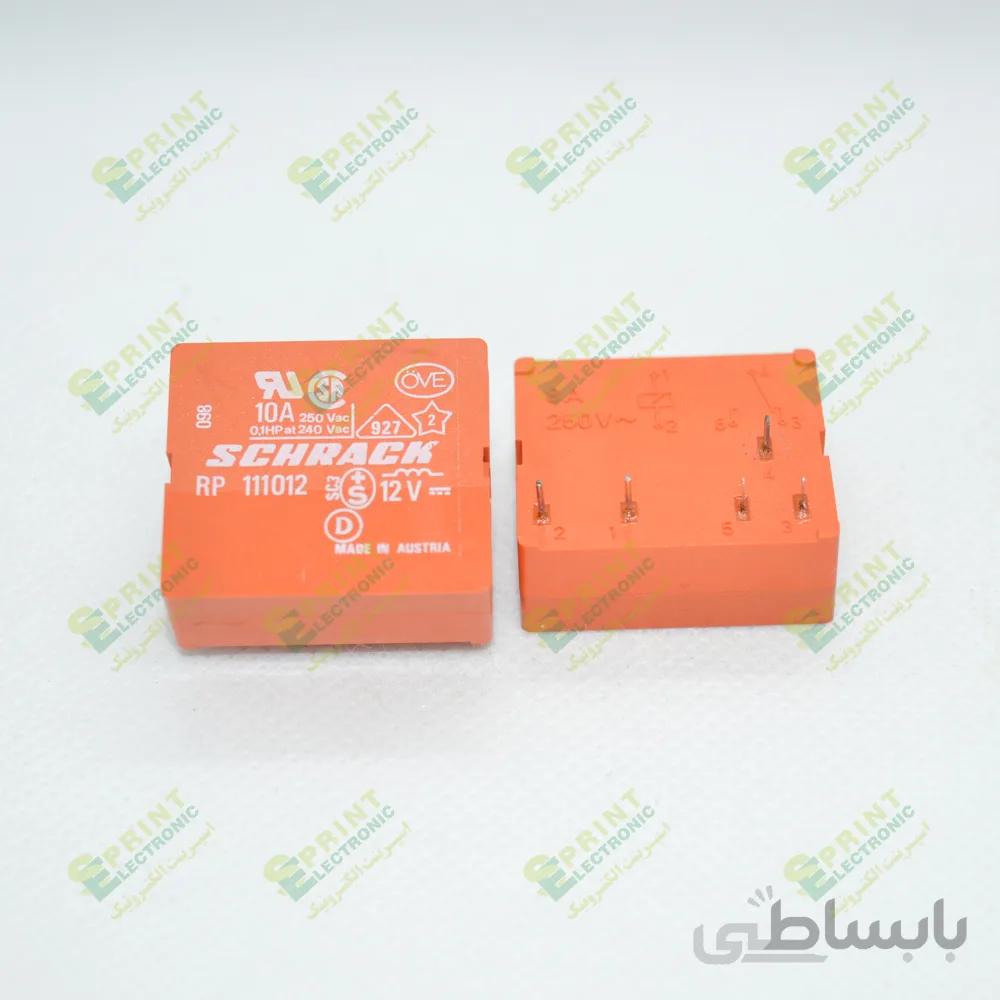 رله 12 ولت 5 پایه 10 آمپر خوابیده معکوس RP111012