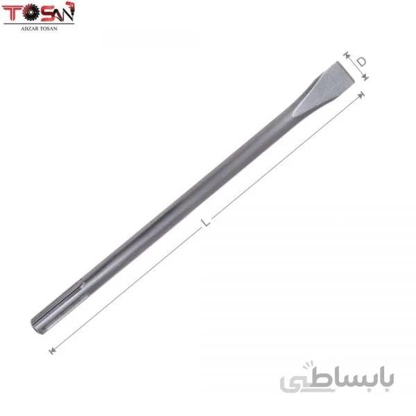 قلم پنج شیار بدنه گرد سر پهن 50×400×18