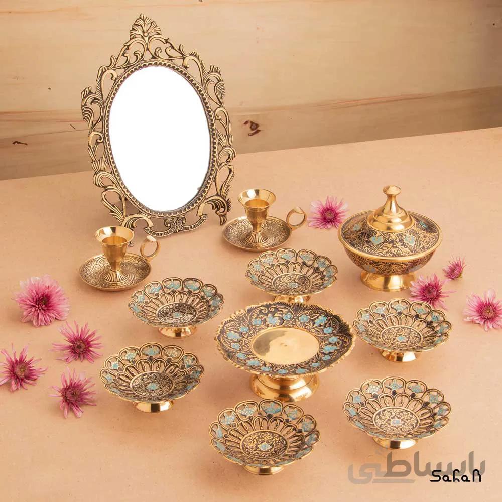 ست هفت سین برنجی میناکاری کد 253