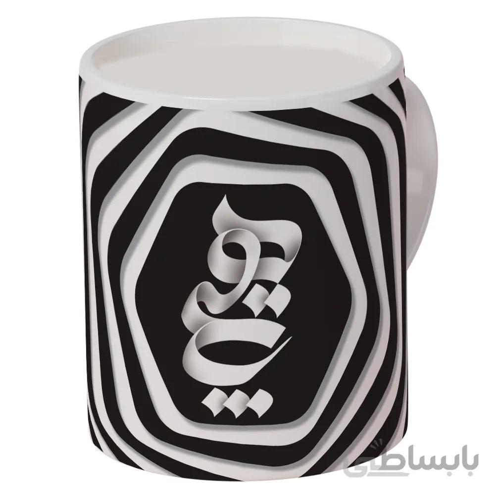 ماگ سرامیکی افرا توس با طرح هیچ