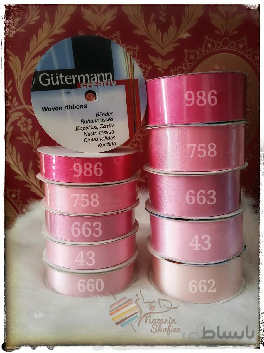 روبان 2رو ساتن عرض 20 میل برند Gutermann اسپانیا کد 660((فروش بصورت متری)