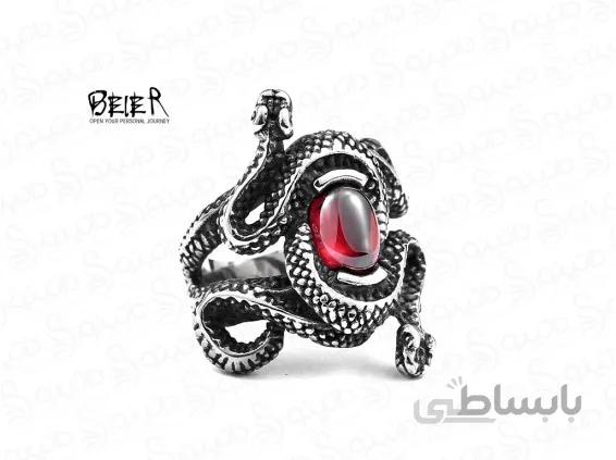 انگشتر مردانه مار قدیمی مایان beier-r-18