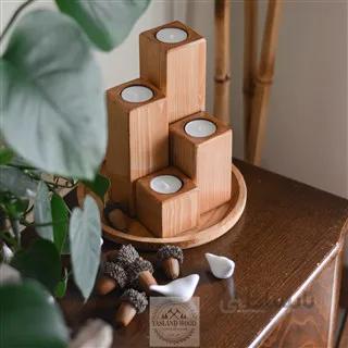 جاشمعی چوبی وارمری 4 عددی