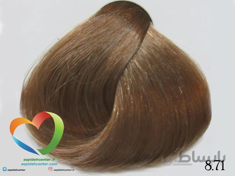 رنگ مو اپتیما مدل Attive Naturale شماره 8.71 رنگ بلوند دودی بژ روشن