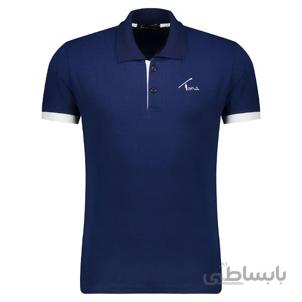 تیشرت یقه دار مردانه مدل T.B ا T.Blue