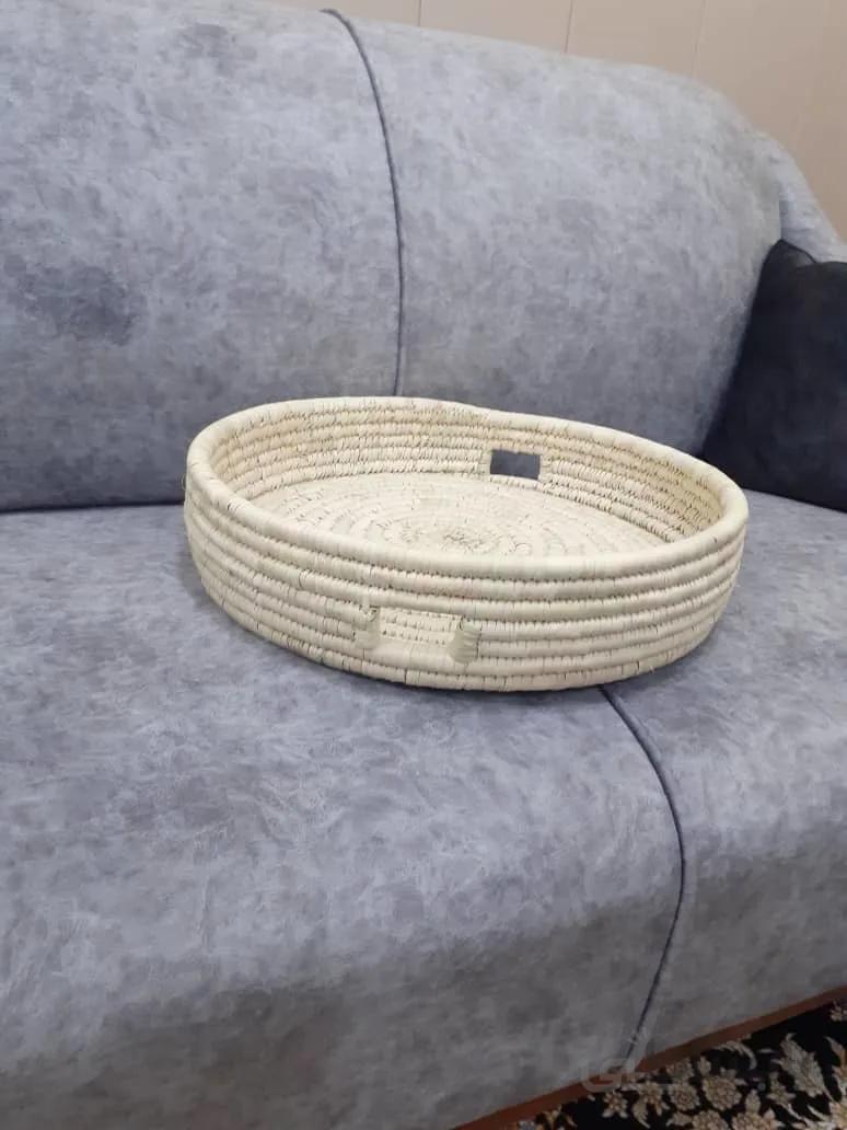 سینی دسته دار حصیری کد ۱۰۲۳۵۶