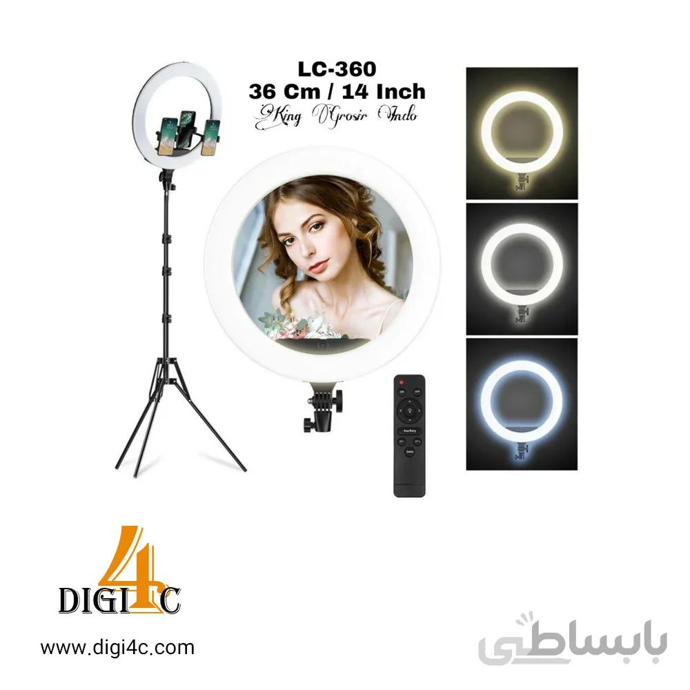 رینگ لایت عکاسی مدل Ring Fill Light LED LC-360 با پایه 2متری باقطر حلقه 85cm