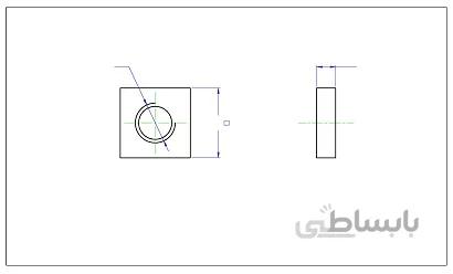مهره مربعی "1/4