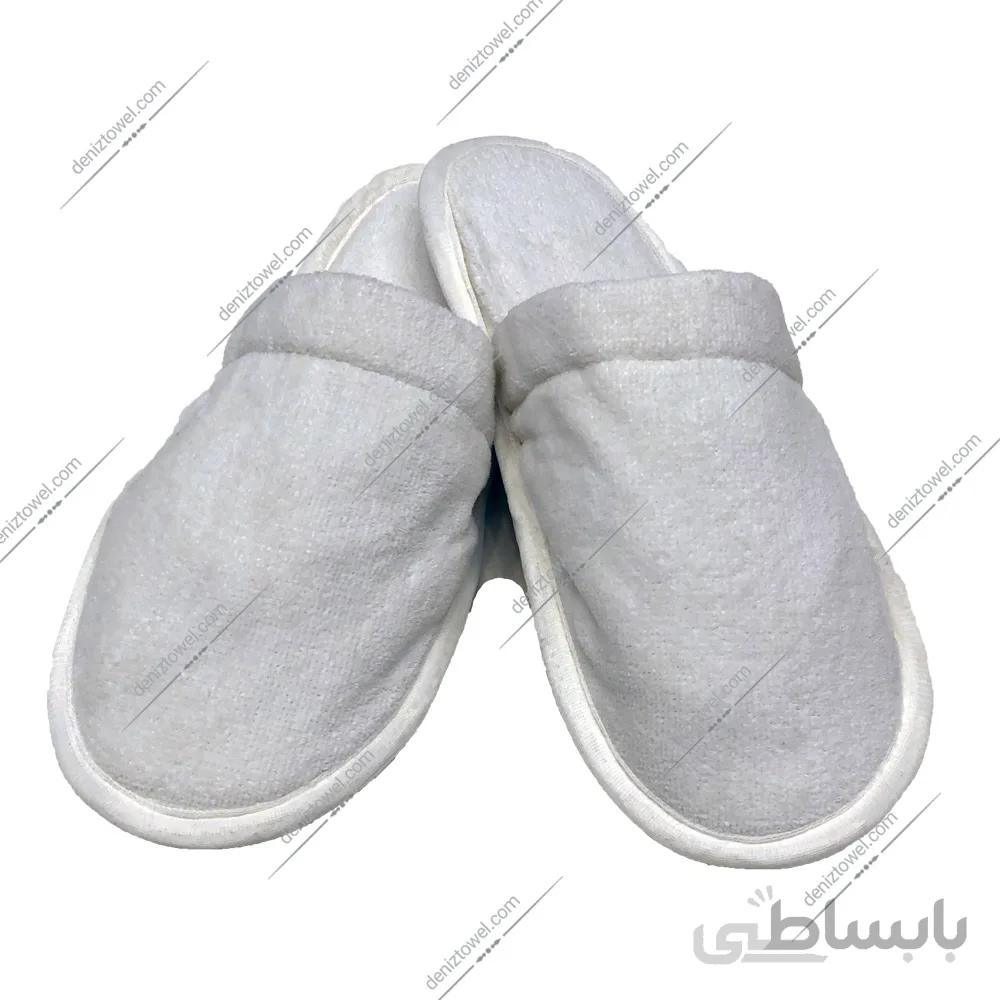 دمپایی حوله بهار سفید