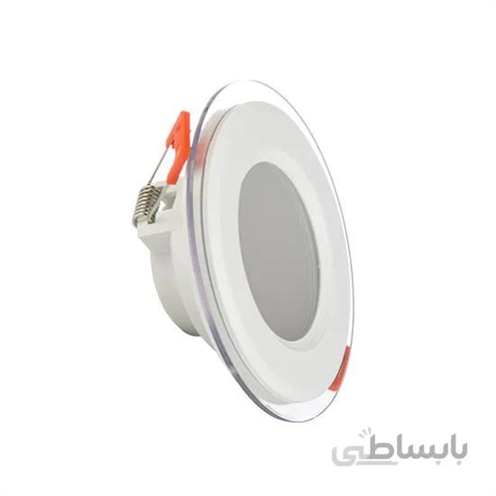 پنل دایره ای توکار ۸ وات مهتابی دور شیشه ای سیماران