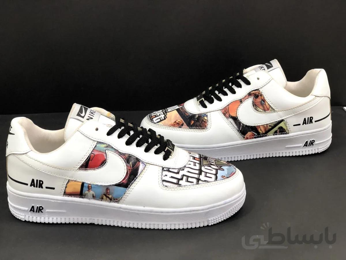 کتونی نایک ایرفورس ۱ طرح GTA ا Nike Air Force 1 custom