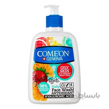 ژل شستشوی صورت مخصوص پوست چرب کامان - 500 میلی لیتر ا Comeon Geneva Oily Skin Face Wash Gel - 500 ml کد 379145
