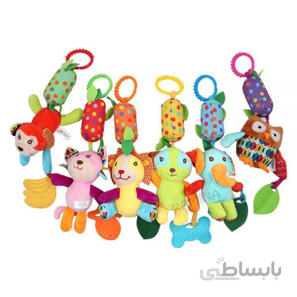 آویز کریر جغجغه ای دندانگیردار حیوانات Skk Baby