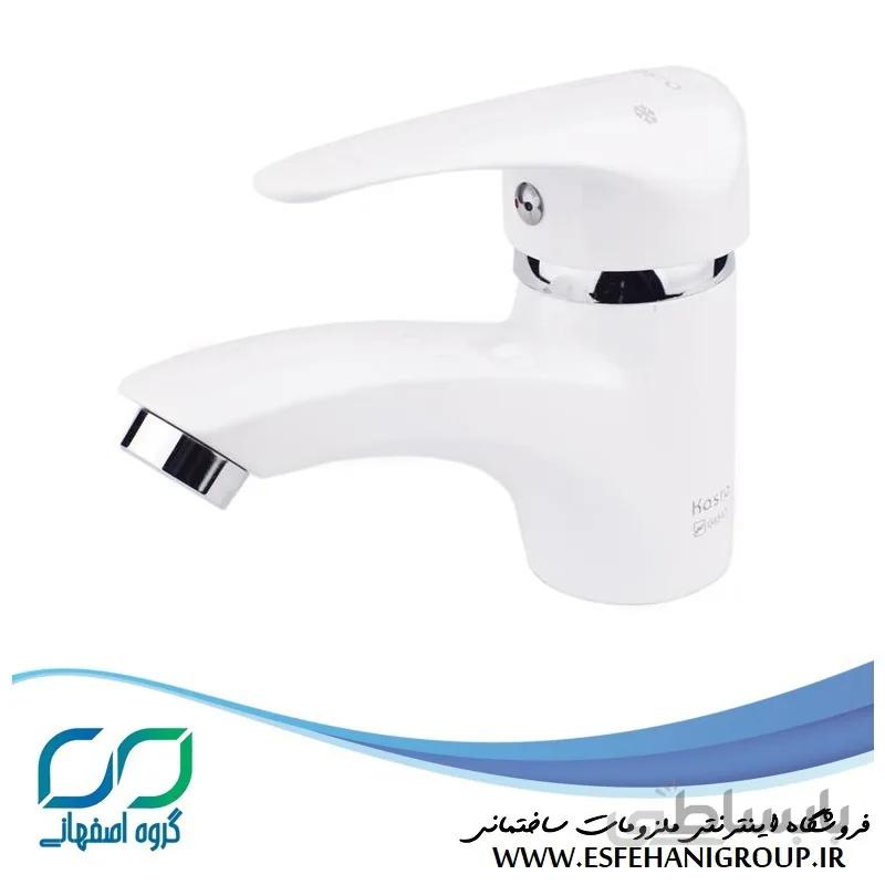 شیر روشویی کسری مدل کارون سفید کروم
