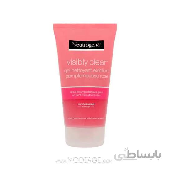 ژل اسکراب ویزیبلی کلیر نوتروژینا حاوی عصاره گریپ فروت صورتی ا Neutrogena Visibly Clear Pink Grapefruit Daily Scrub 150ml