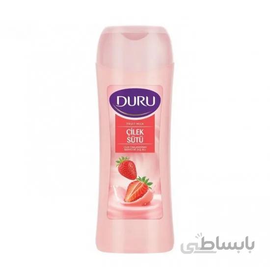شامپو بدن دورو Duru حاوی کرم شیر و عصاره توت فرنگی حجم 450 میل