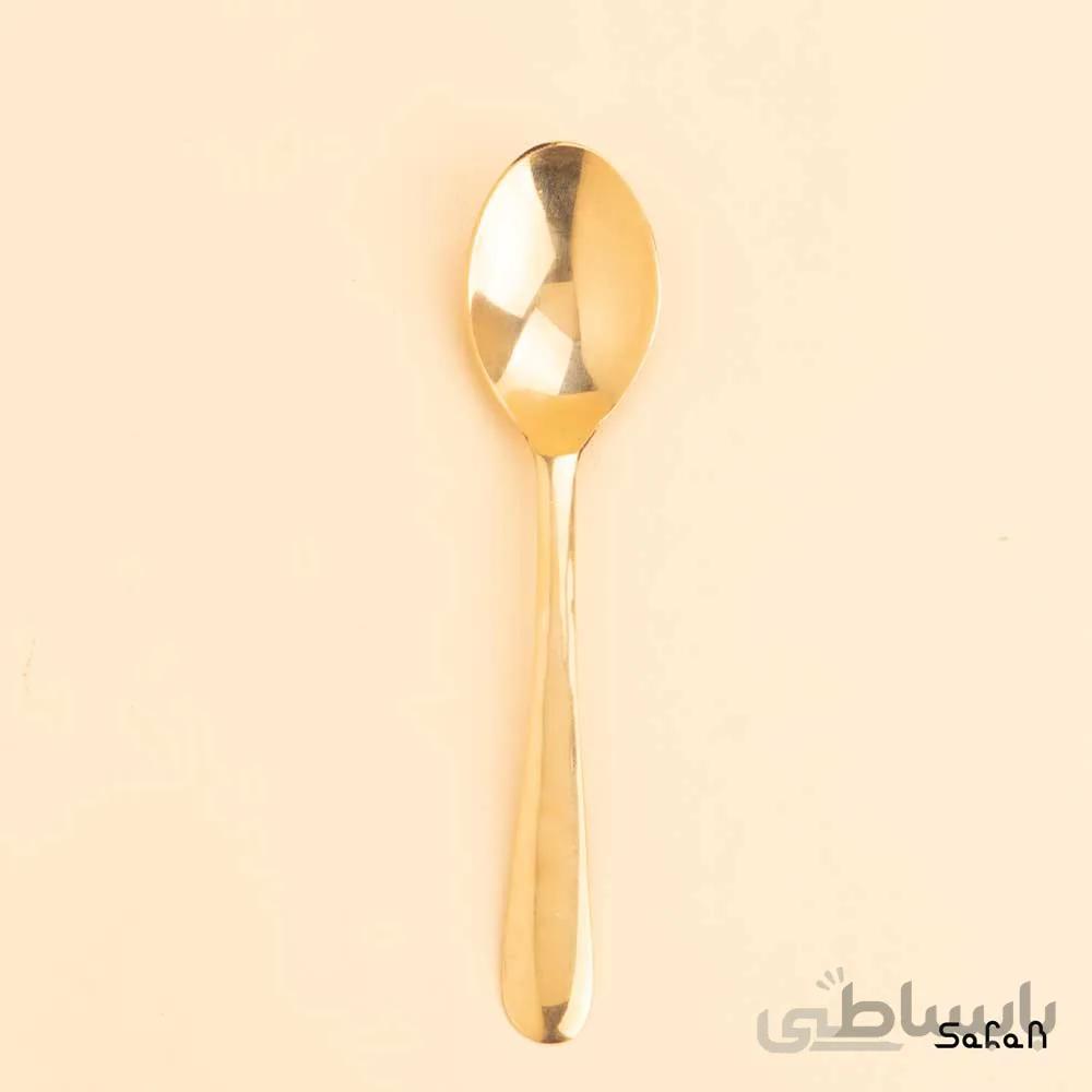 قاشق مرباخوری برنجی طلایی مدل ساده