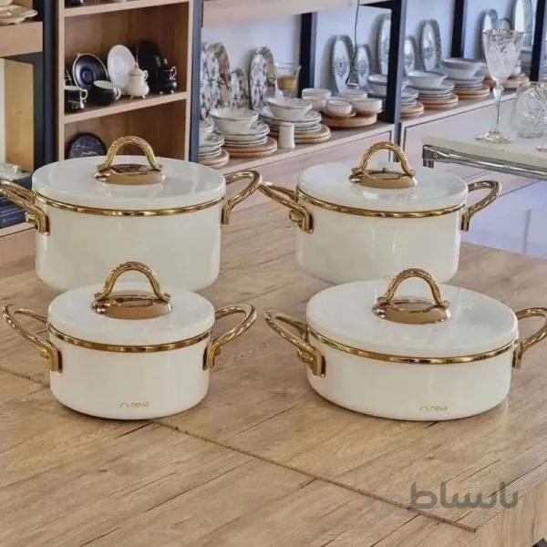 سرویس قابلمه 8 پارچه نوا سفید