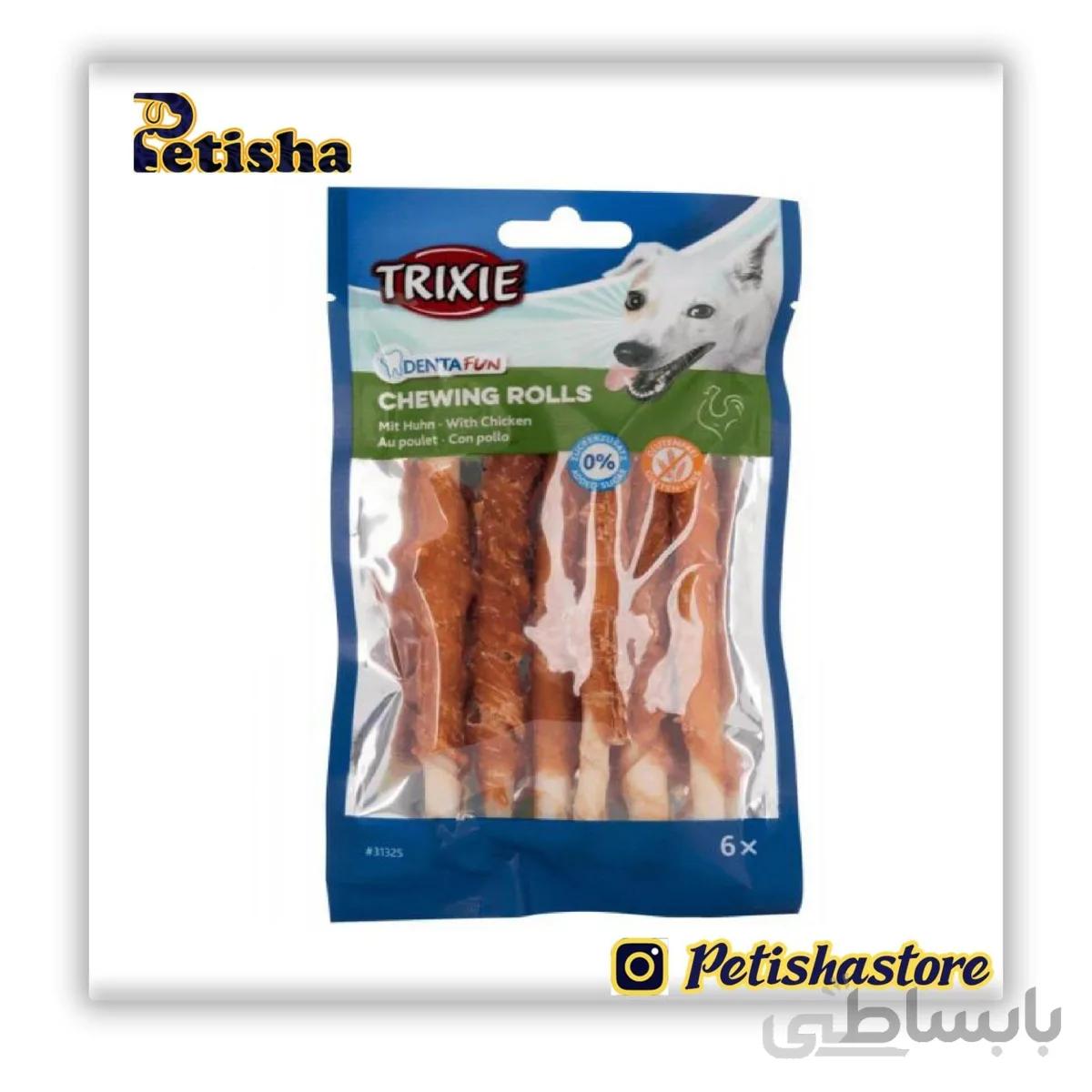 تشویقی سگ تریکسی مدل Chewing rolls وزن 70 گرم