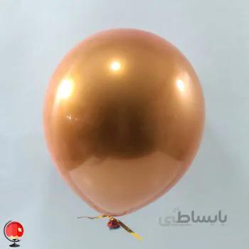 بادکنک کریستالی نارنجی براق سایز 12 اینچ