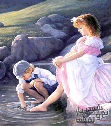 نخ و نقشه تابلو فرش بازی کودکان کنار رود - 260
