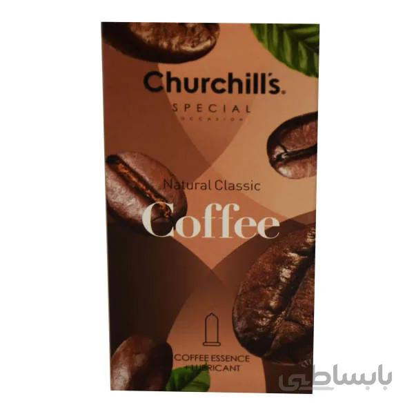 کاندوم چرچیلز مدل Natural Classic Coffee بسته 12 عددی