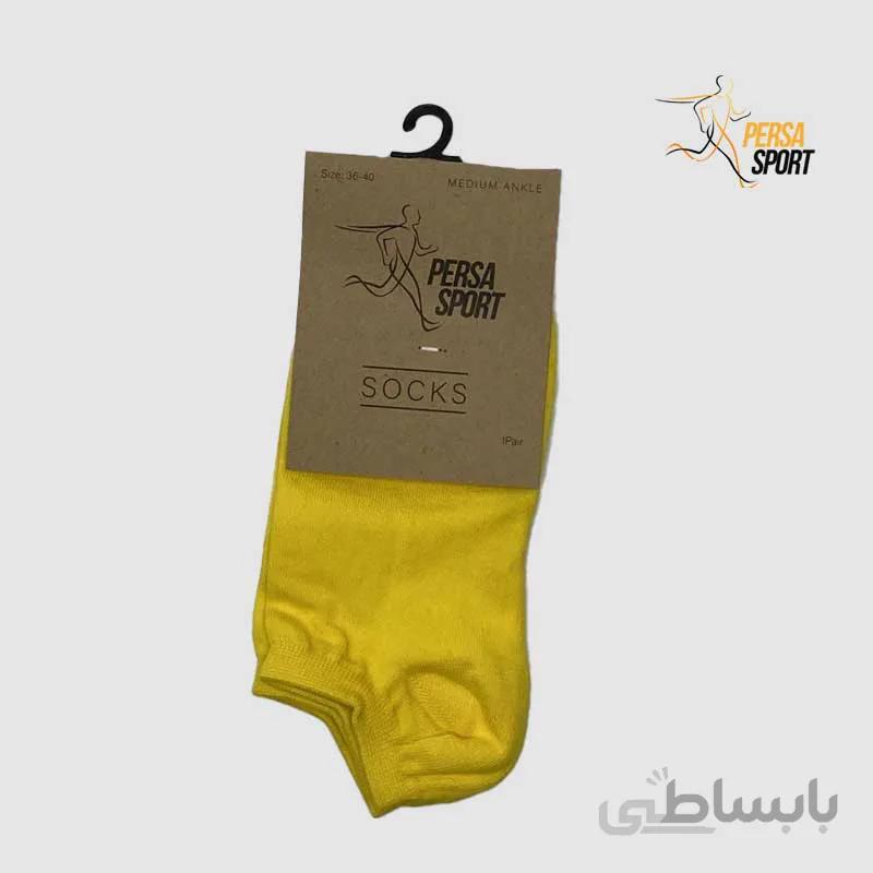 جوراب مچی زنانه زرد کد Pso001 013