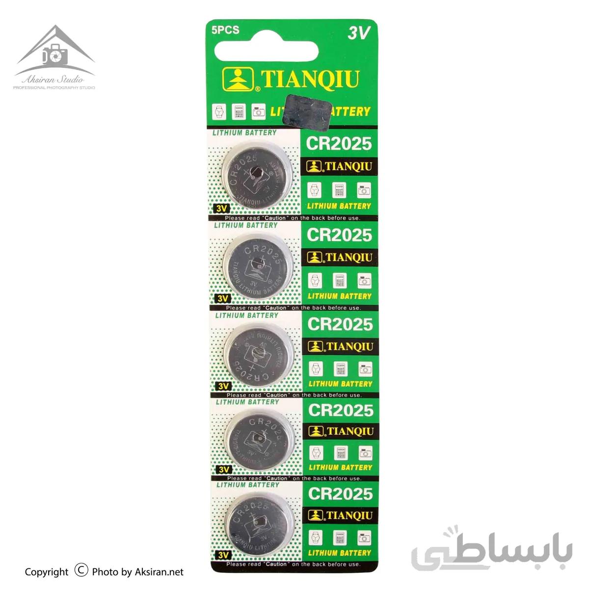 باتری سکه ای تیانکیو مدل CR2025 یک عددی
