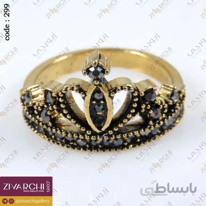 انگشتر استیل مارکازیت (طرح تاج) 299