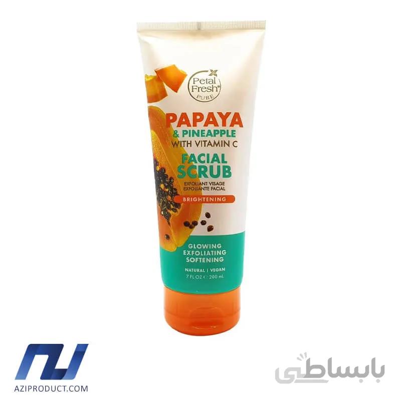 اسکراب روشن کننده پوست پتال فرش مدل Pineapple حجم 200 میل
