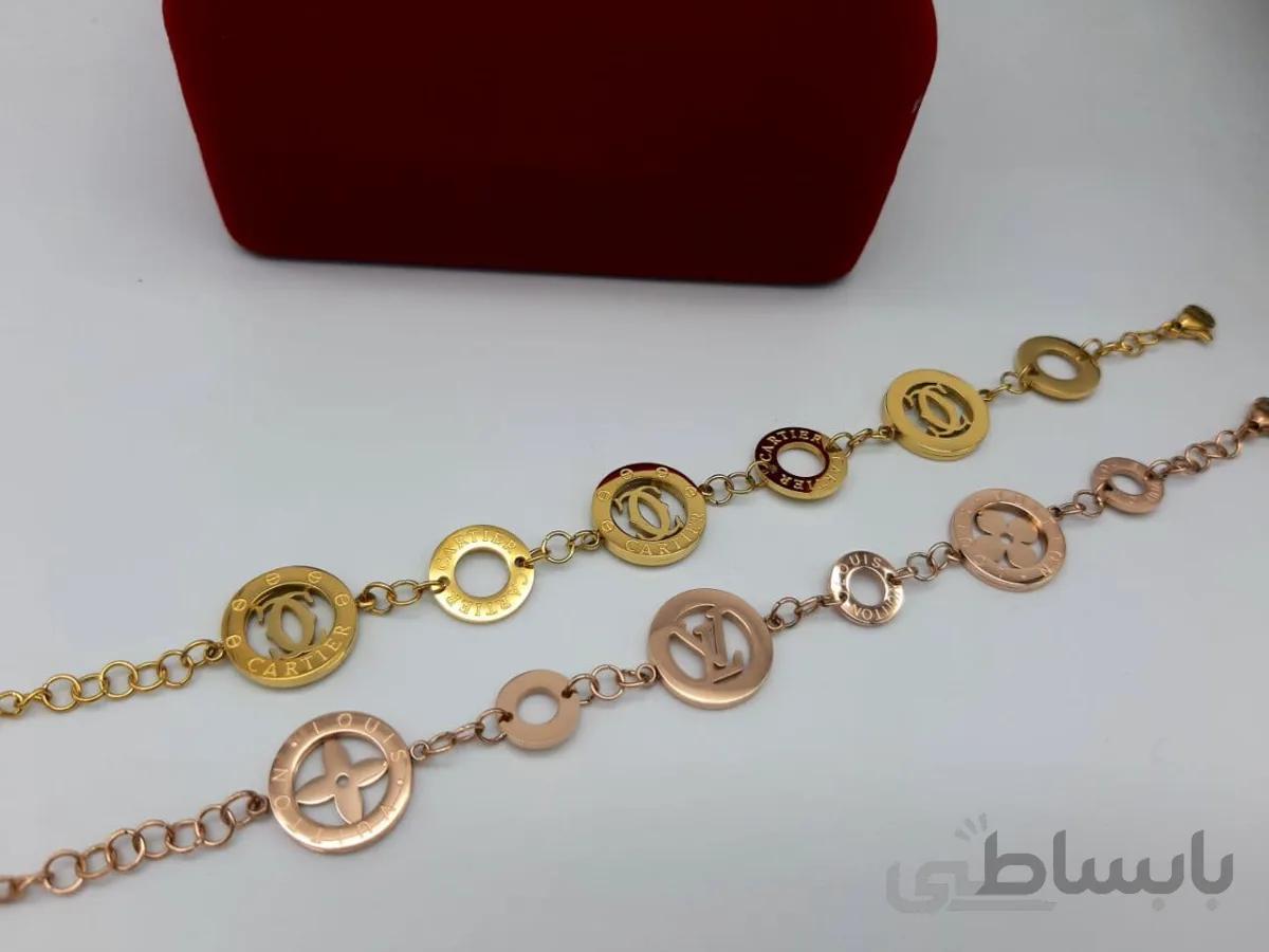 دستبند کارتیر و لویی ویتون رزگلد و طلایی