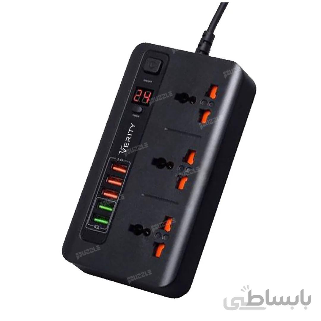 سه راهی برق وریتی مدل PS3111 ا VERITY PS3111 POWER STRIP 3 Power Socket