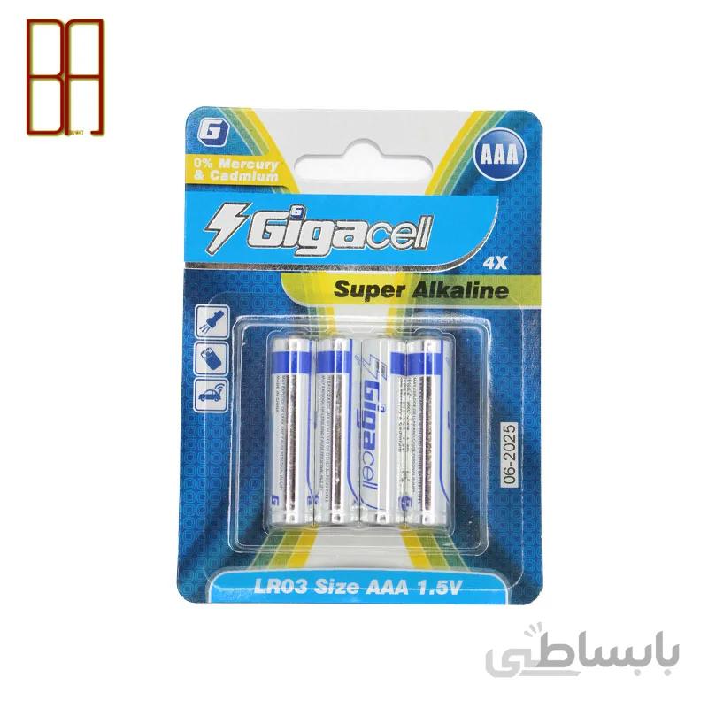 باتری-باطری نیم قلمی گیگاسل مدل Super Alkaline – بسته 4 تایی