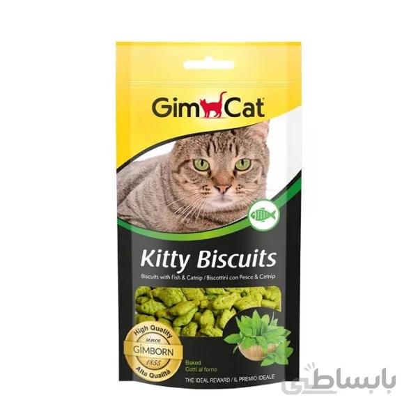 تشویقی بیسکویتی گربه با ماهی و کت نیپ جیم کت – Kitty Biscuits