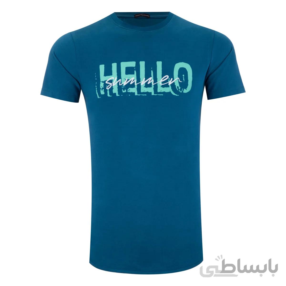 تیشرت آستین کوتاه یقه گرد پریمو مدل Hello summer 1461/15