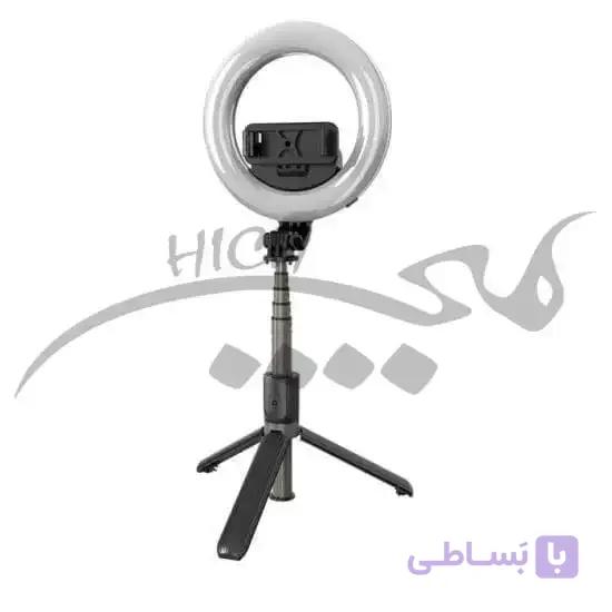 رینگ لایت چراغ مطالعه ،مونو پاد و سه پایه نگهدارنده موبایل مناسب فیلمبرداری ، عکاسی و ساخت استوری و لایو اینستاگرام تری پاد و رینگ لایت بدونه سیم با شاتر مناسب اندروید و ایفون برند اصلی سلفی استیک مدل L07 اصلی همراه با شاتر حرفه ای L07 Bluetooth Selfie Stick Tripod with 5 inch LED Ring Light