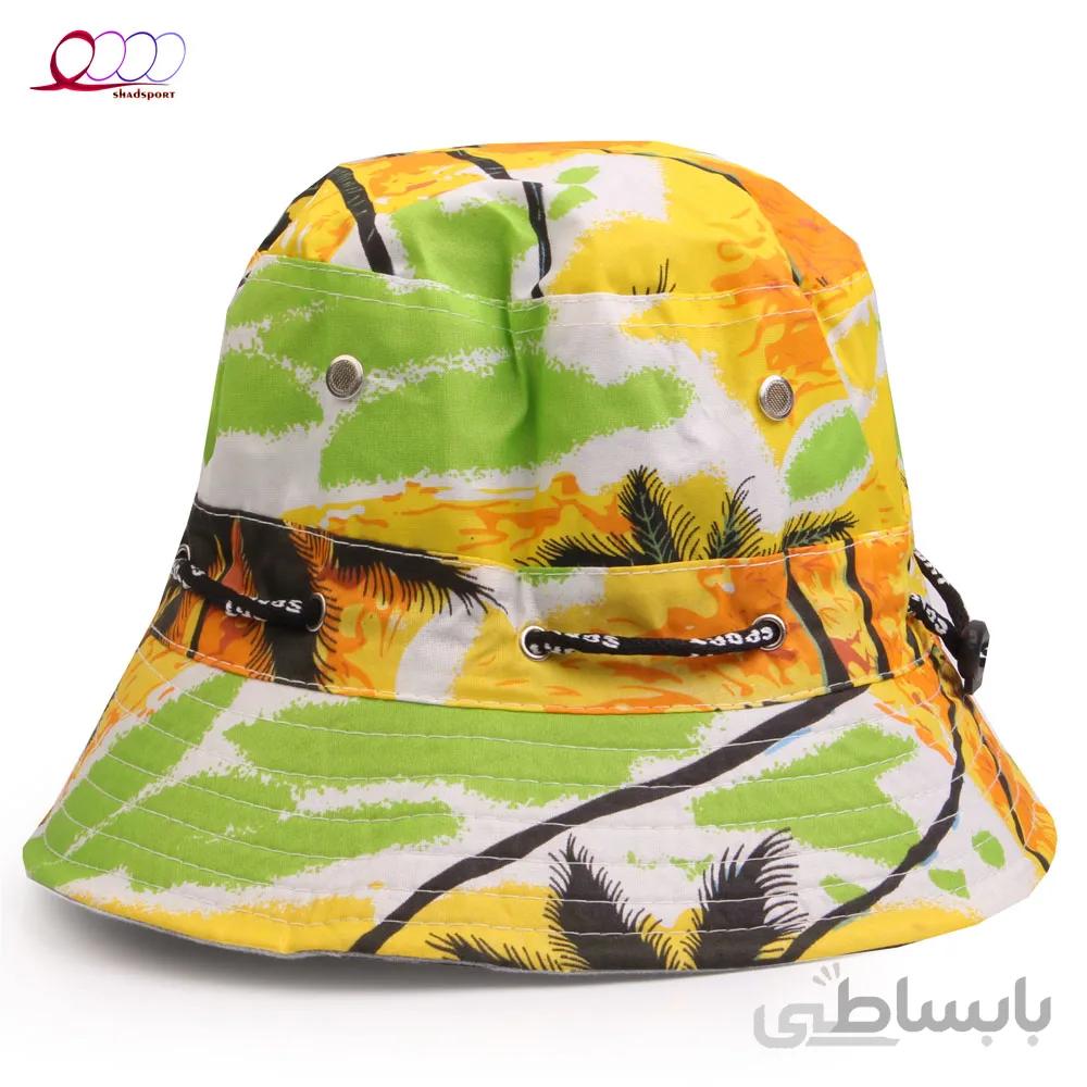 کلاه باکت کتان طرح ساحلی