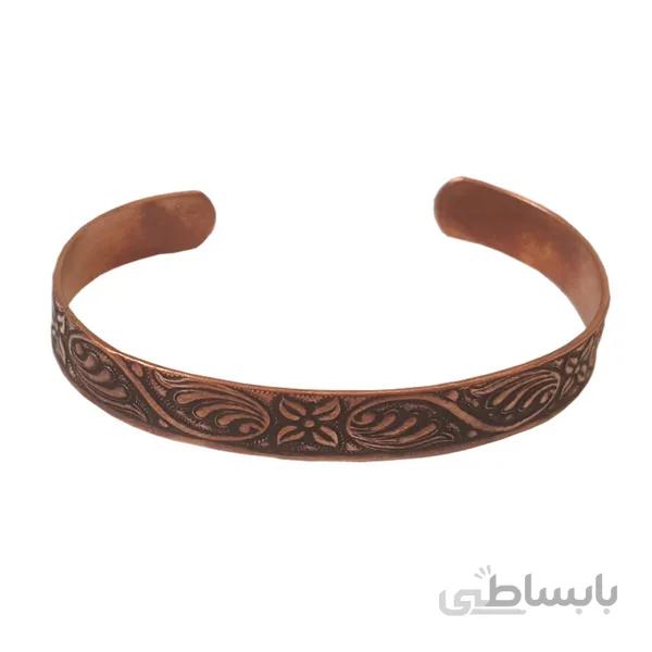 دستبند مسی سنتی مدل طاووس کد JW152