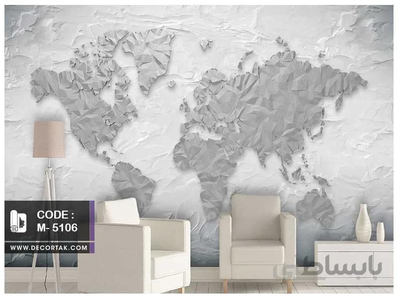 پوستر دیواری نقشه جهان کدM-5106