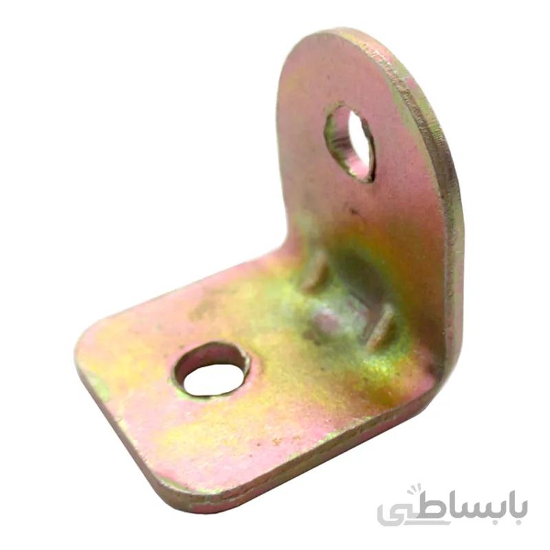 گونیا 90 درجه فلزی دو سوراخ ضخامت 2 میلیمتر بسته 20 عددی