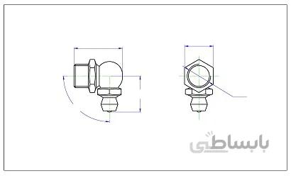 گریس خور 90 درجه M8
