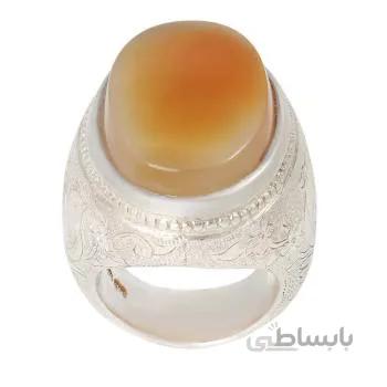 انگشتر نقره مردانه مدل سنگ عقیق یمن رکاب دست ساز کد AM_1961