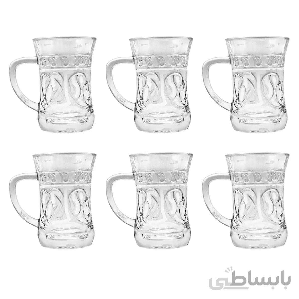 استکان ایرنا مدل ترمه بسته 6 عددی