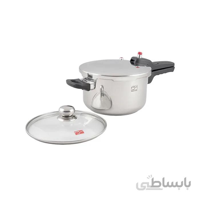 زودپز پارس استیل گنجایش 4.5 لیتر با درب پیرکس
