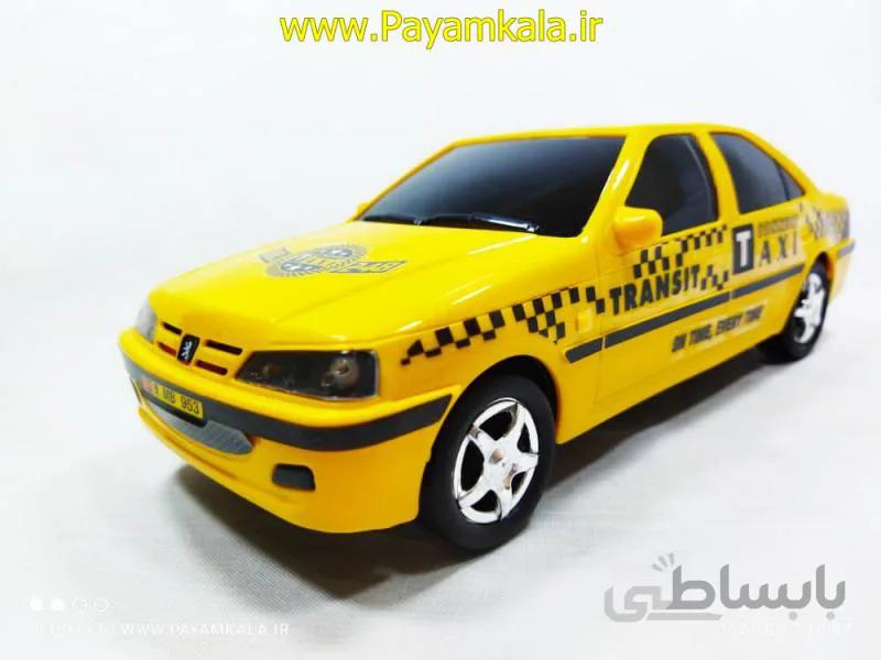 ماشین اسباب بازی تاکسی پرشیا قدرتی - پلاستیکی زرد (DORJ TOY)