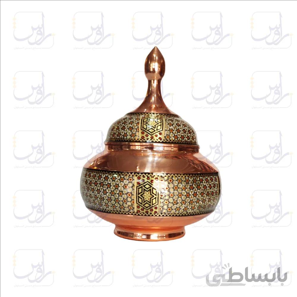 قندان بزرگ خاتم کاری