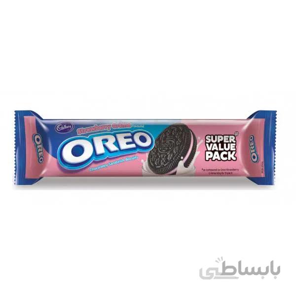 بیسکوئیت OREO کرمدار توت فرنگی